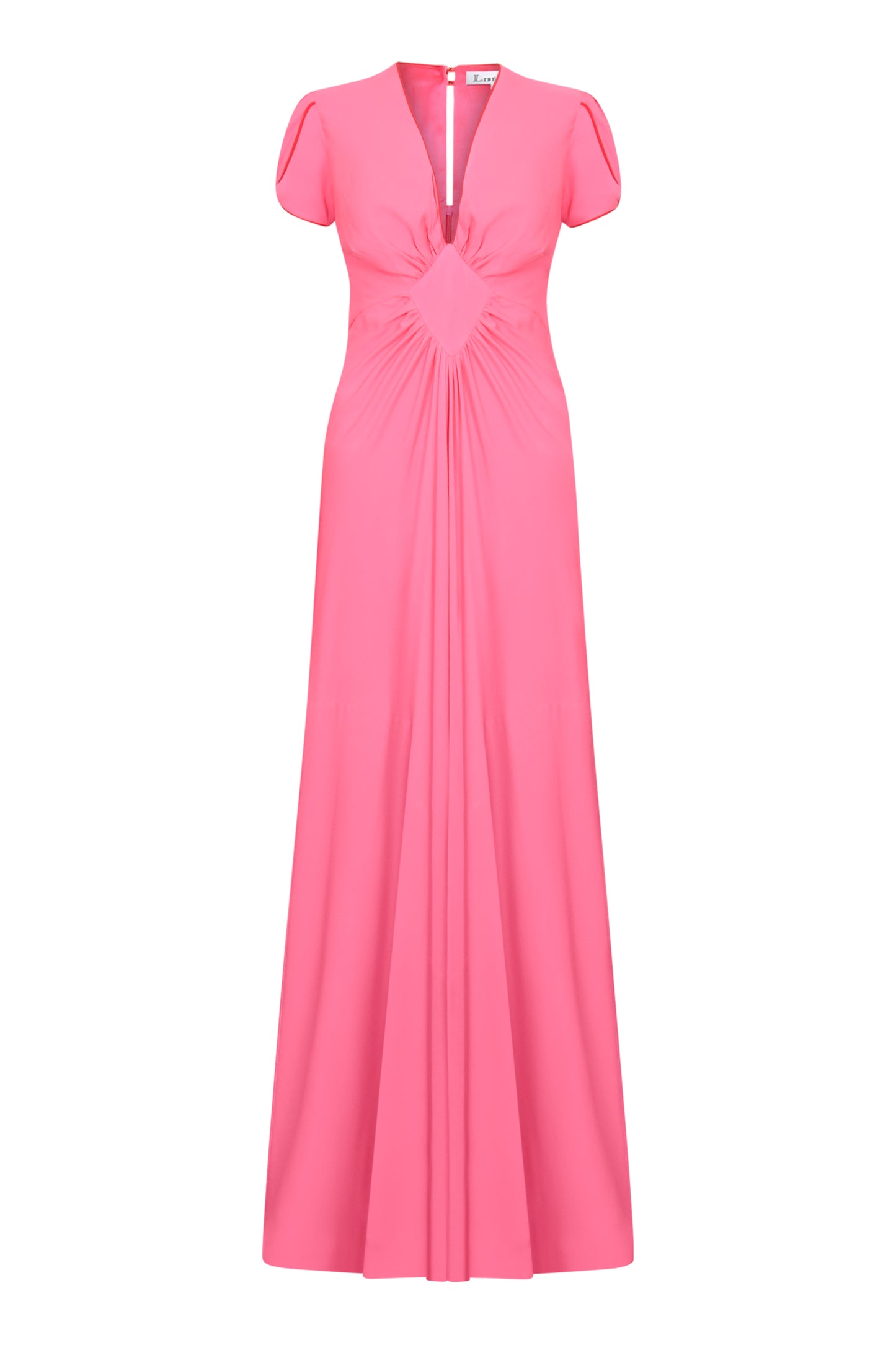 LONG JESSIE DRESS | PARTY PINK SILK