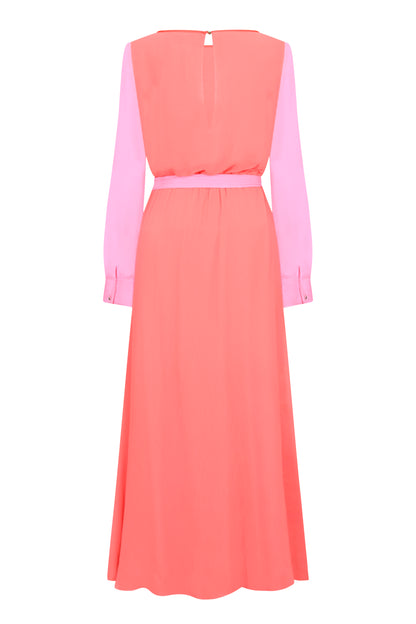 MAXI JOJO DRESS | HOT ORANGE SILK GEORGETTE