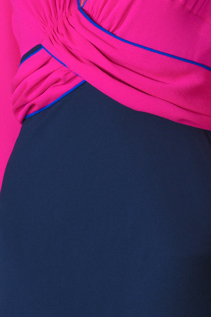 LONG MILLIE DRESS | BLOCK COLOUR SILK GEORGETTE