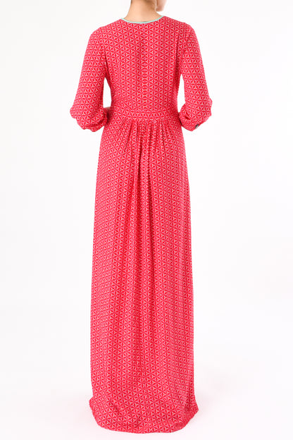 LONG STANLEY DRESS | SPINNING PRINT