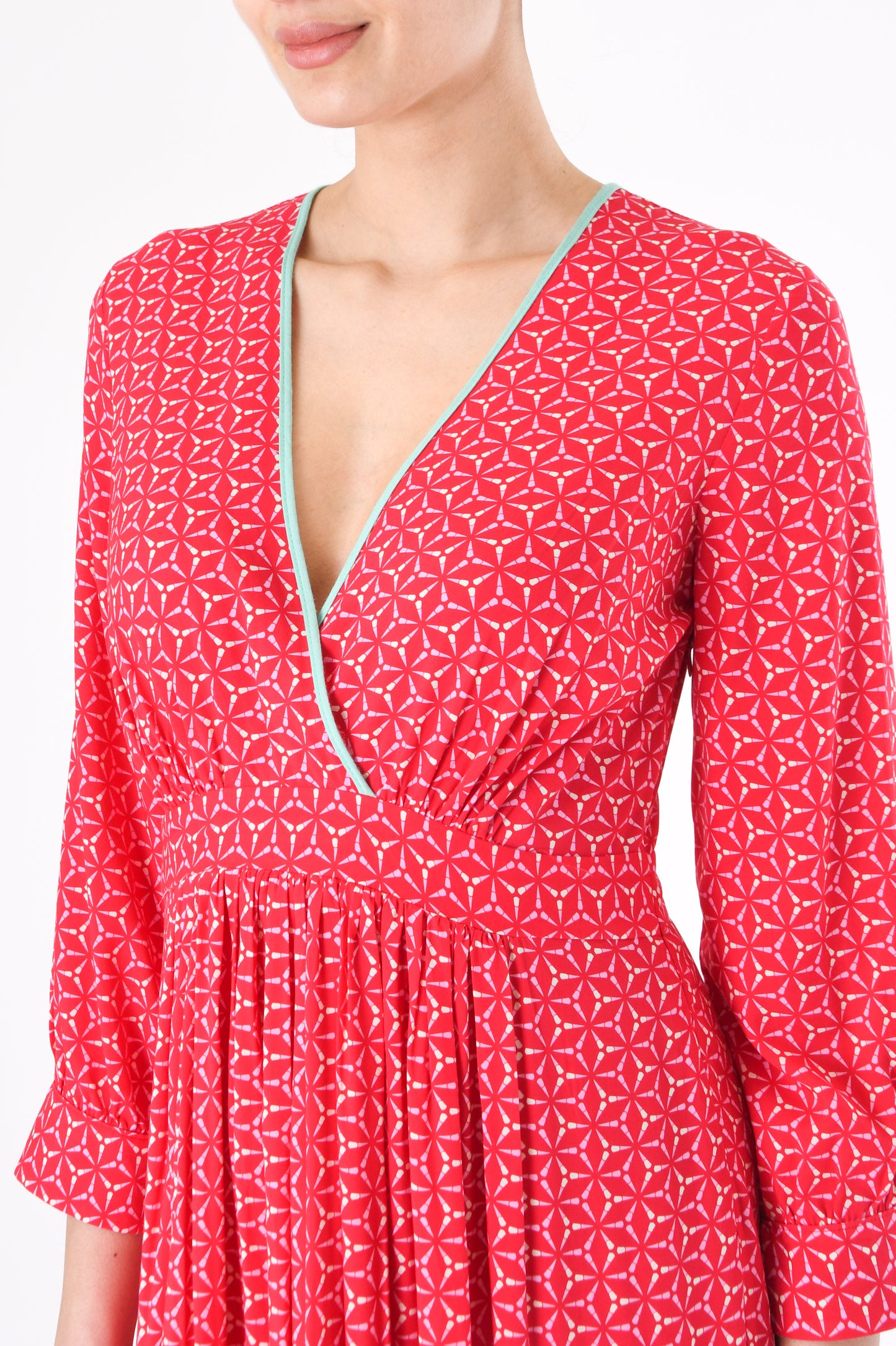 LONG STANLEY DRESS | SPINNING PRINT