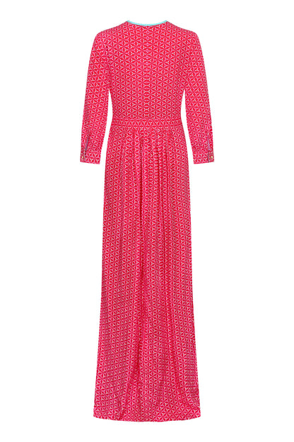 LONG STANLEY DRESS | SPINNING PRINT