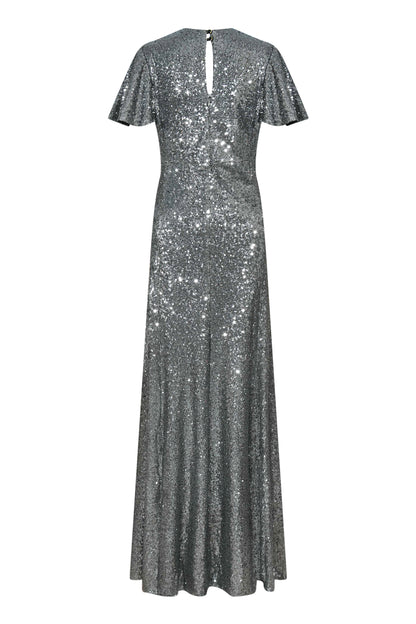 LONG TAMMIM DRESS| SILVER SEQUINS