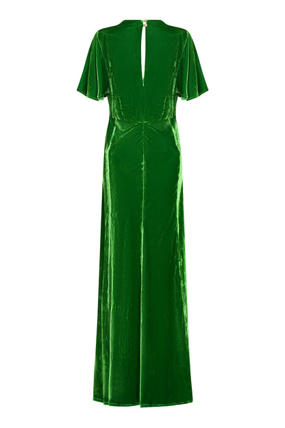 LONG TAMMIM DRESS | GREEN VELVET