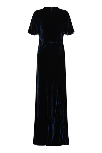 LONG TAMMIM DRESS | NAVY VELVET