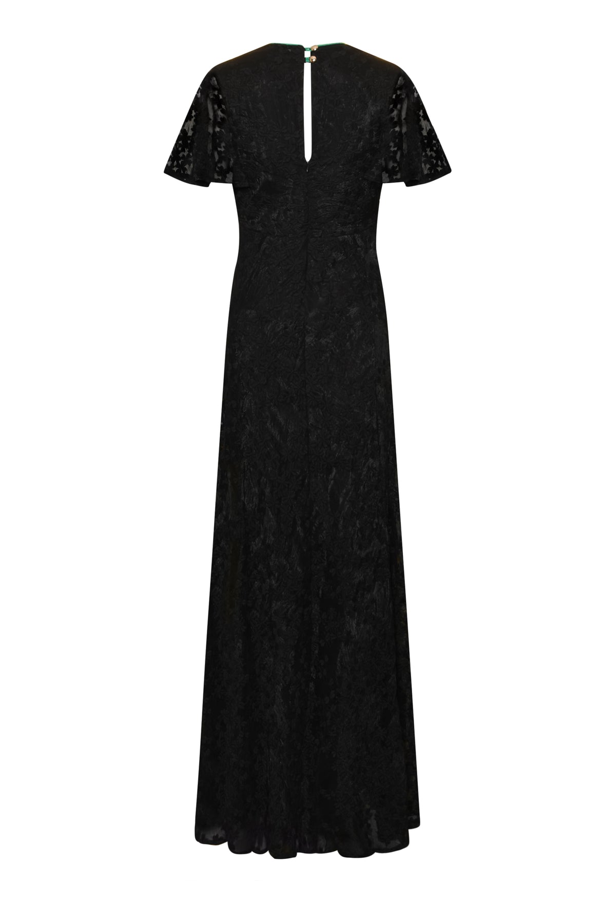 MAXI TAMMIM DRESS | BLACK EMBROIDERED FLOWERS