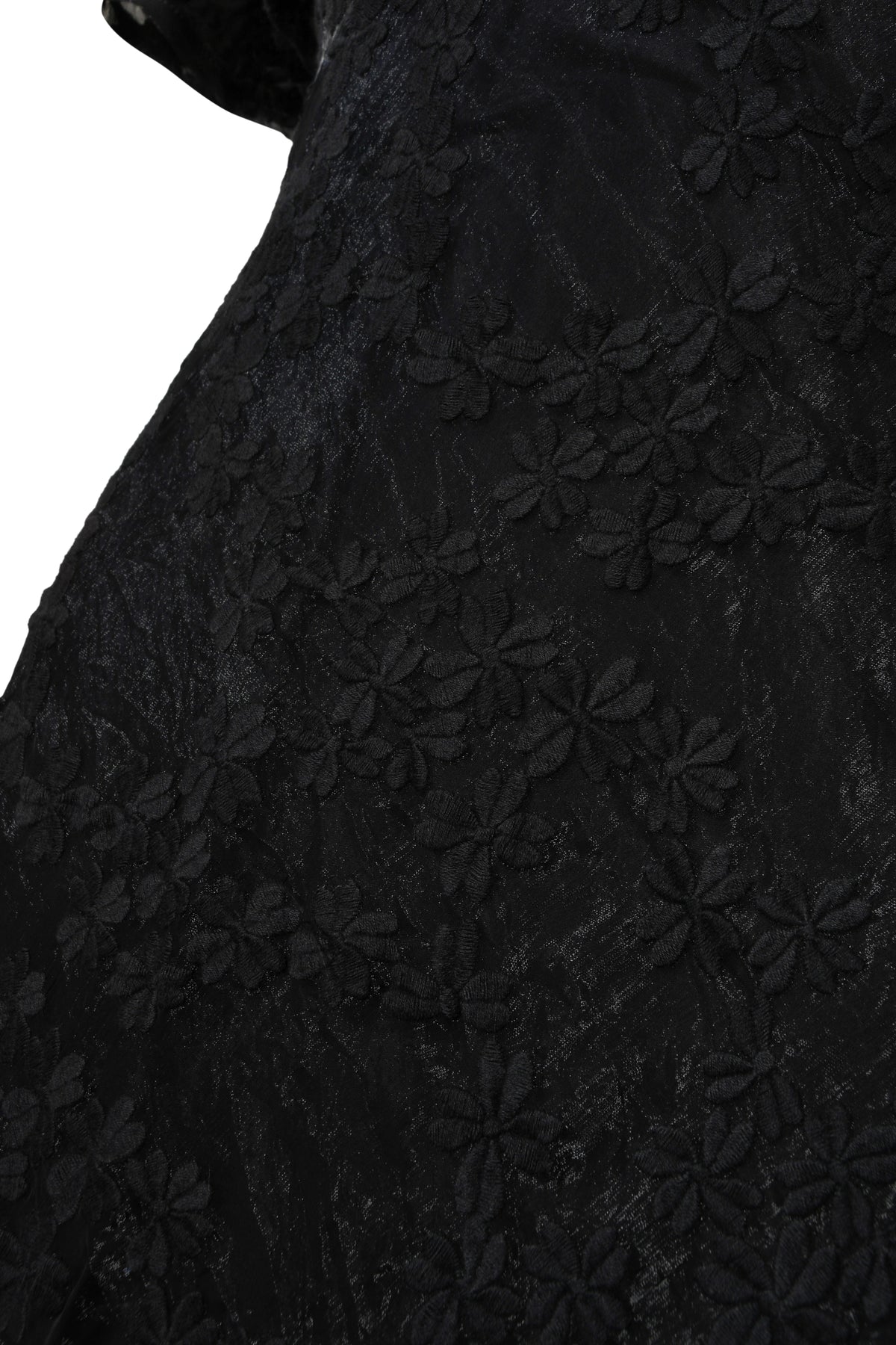 MAXI TAMMIM DRESS | BLACK EMBROIDERED FLOWERS