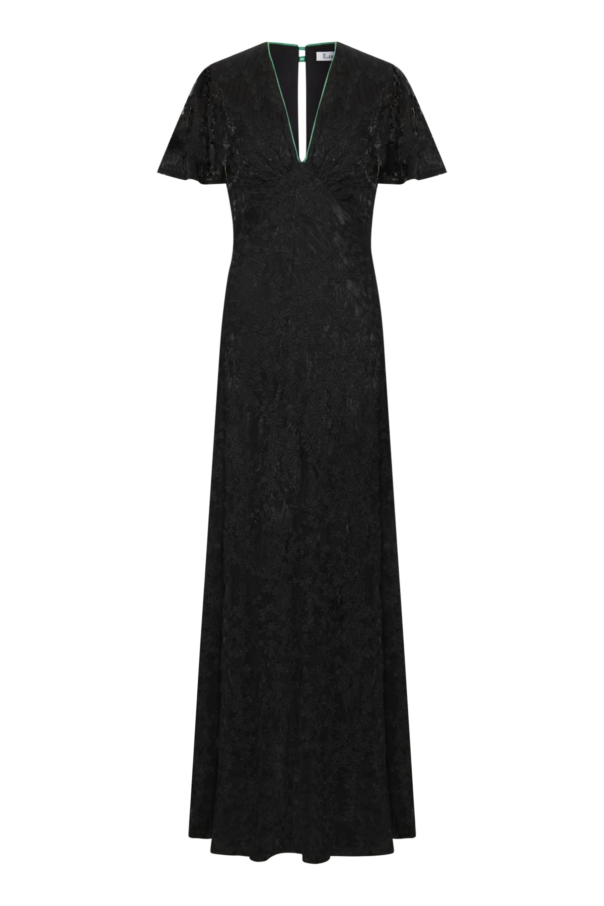MAXI TAMMIM DRESS | BLACK EMBROIDERED FLOWERS