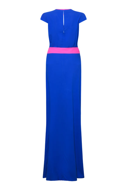 LONG TILLY DRESS | COBALT BLUE SILK FUJI