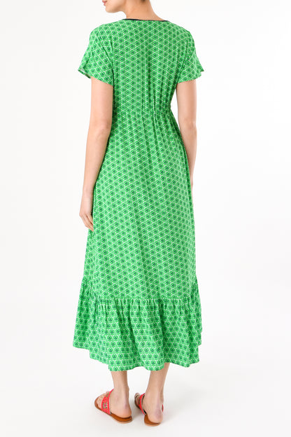 LONGER VIOLET DRESS | SPINNING PRINT