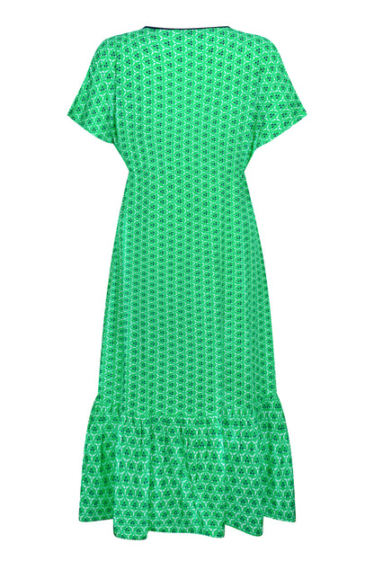 LONGER VIOLET DRESS | SPINNING PRINT