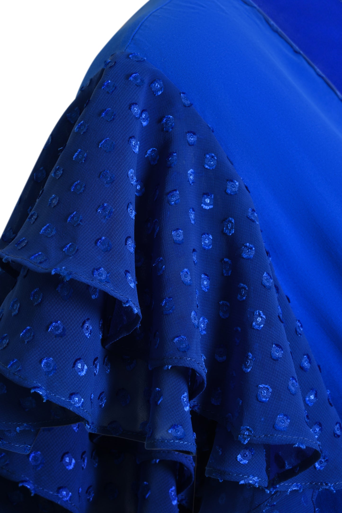 LONG POPPY DRESS | COBALT BLUE SILK FUJI