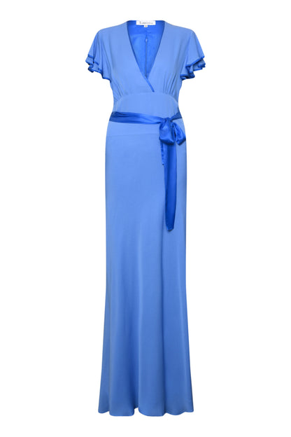 LONG WILLOW DRESS | POWDERY BLUE SILK GEORGETTE