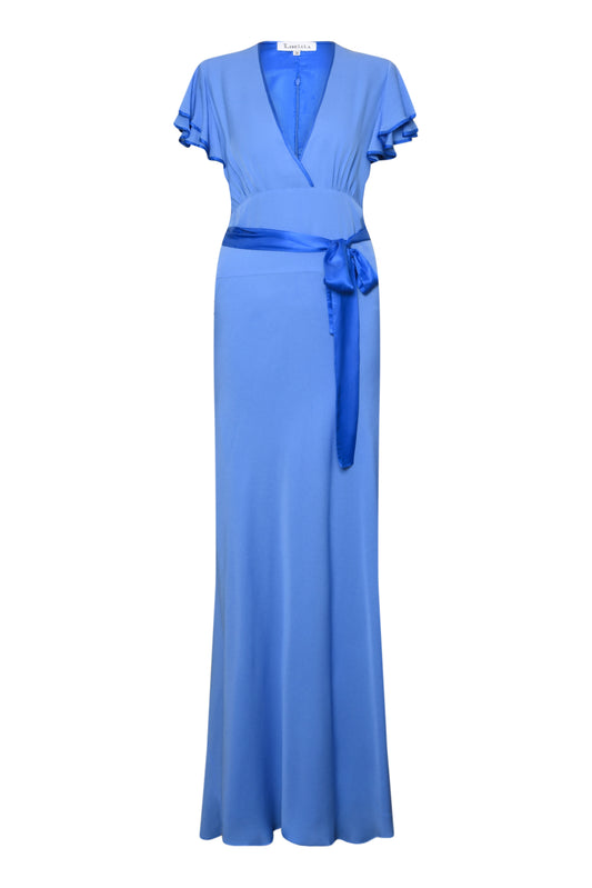 LONG WILLOW DRESS | POWDERY BLUE SILK GEORGETTE