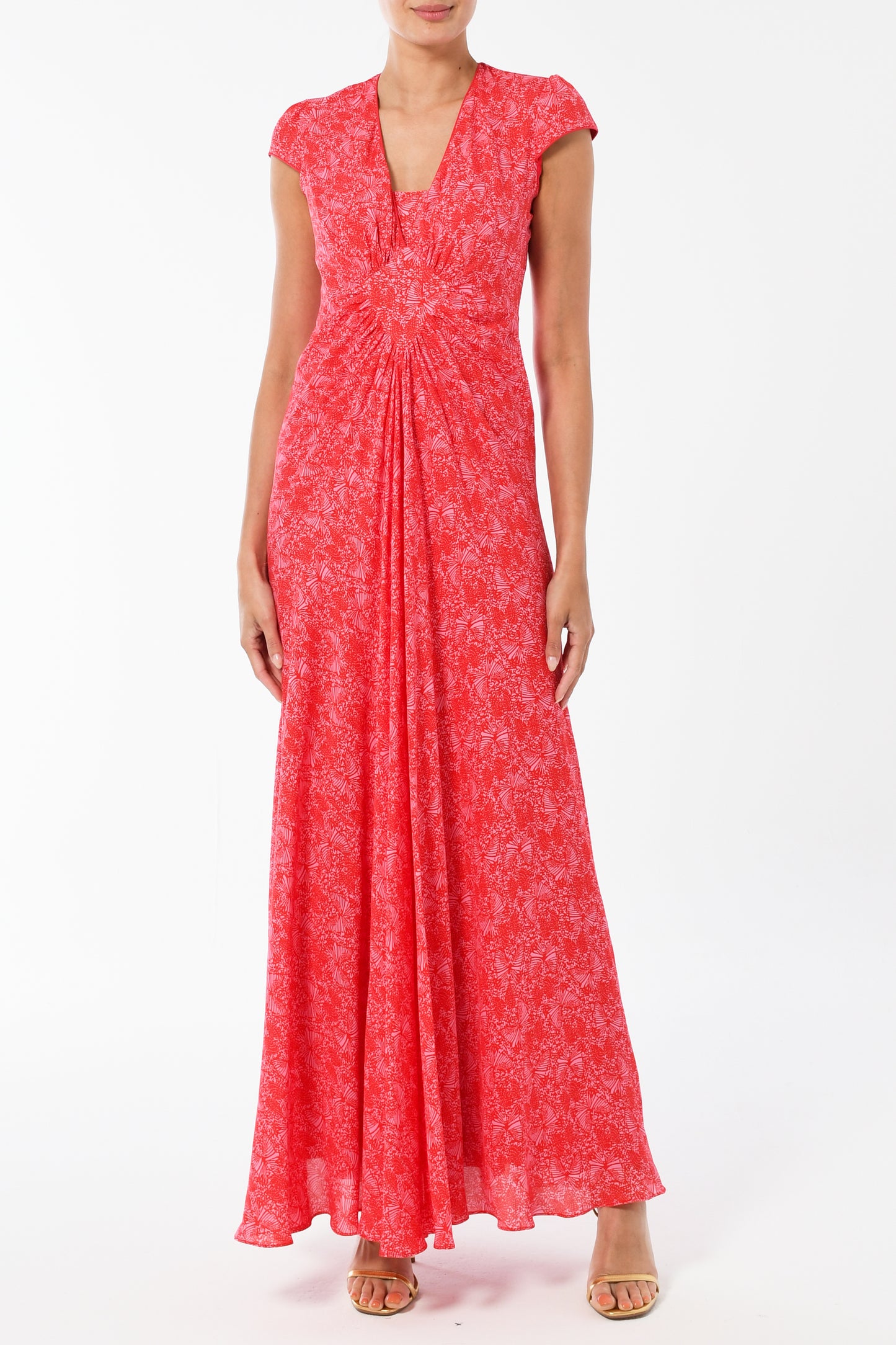 LONG JESSIE DRESS | FLUTTER PRINT
