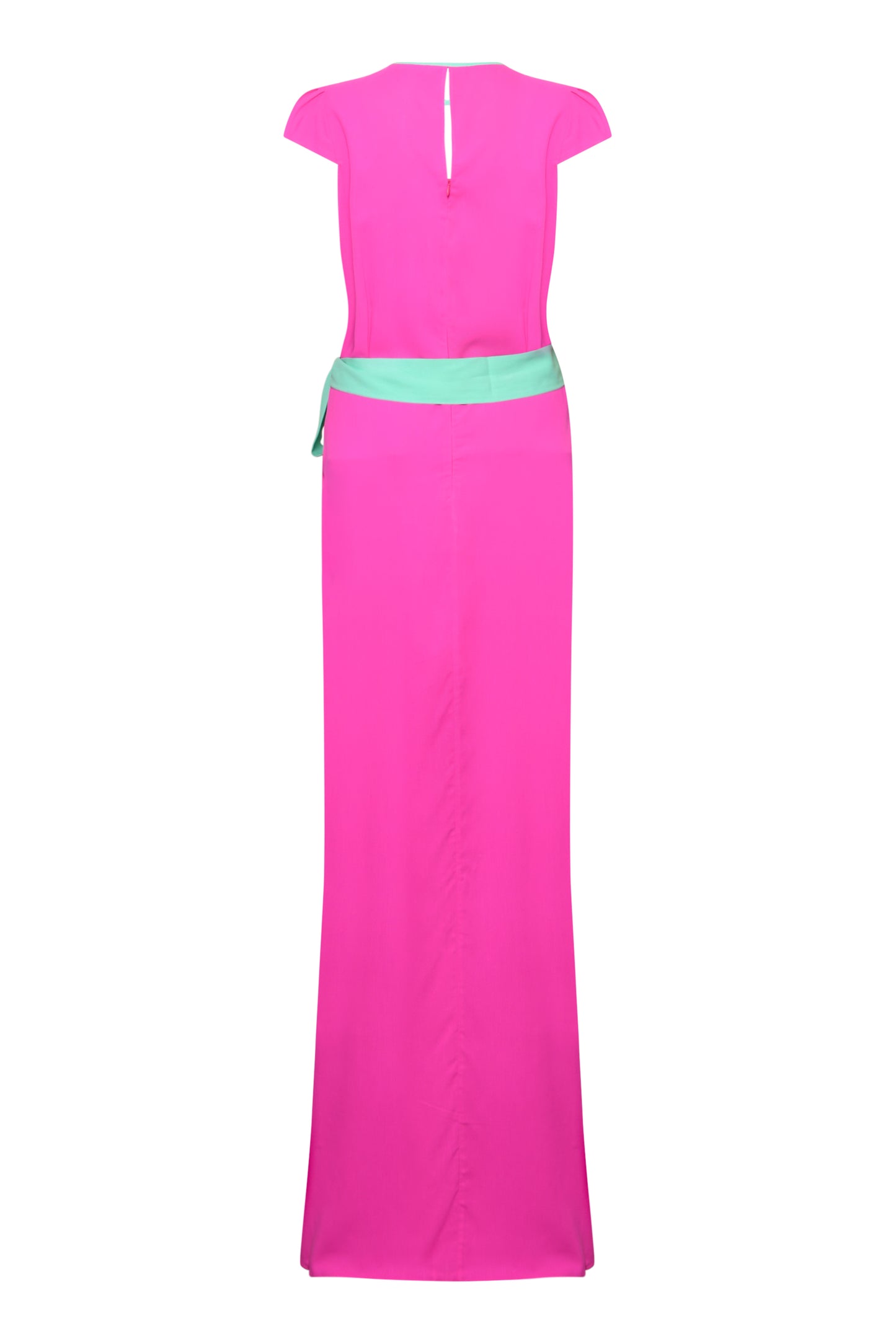 LONG TILLY DRESS | HOT PINK SILK FUJI