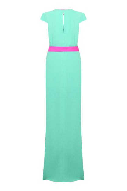 LONG TILLY DRESS | SEA GREEN SILK FUJI