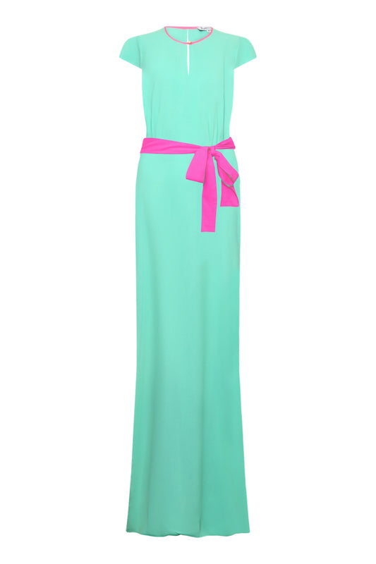 LONG TILLY DRESS | SEA GREEN SILK FUJI