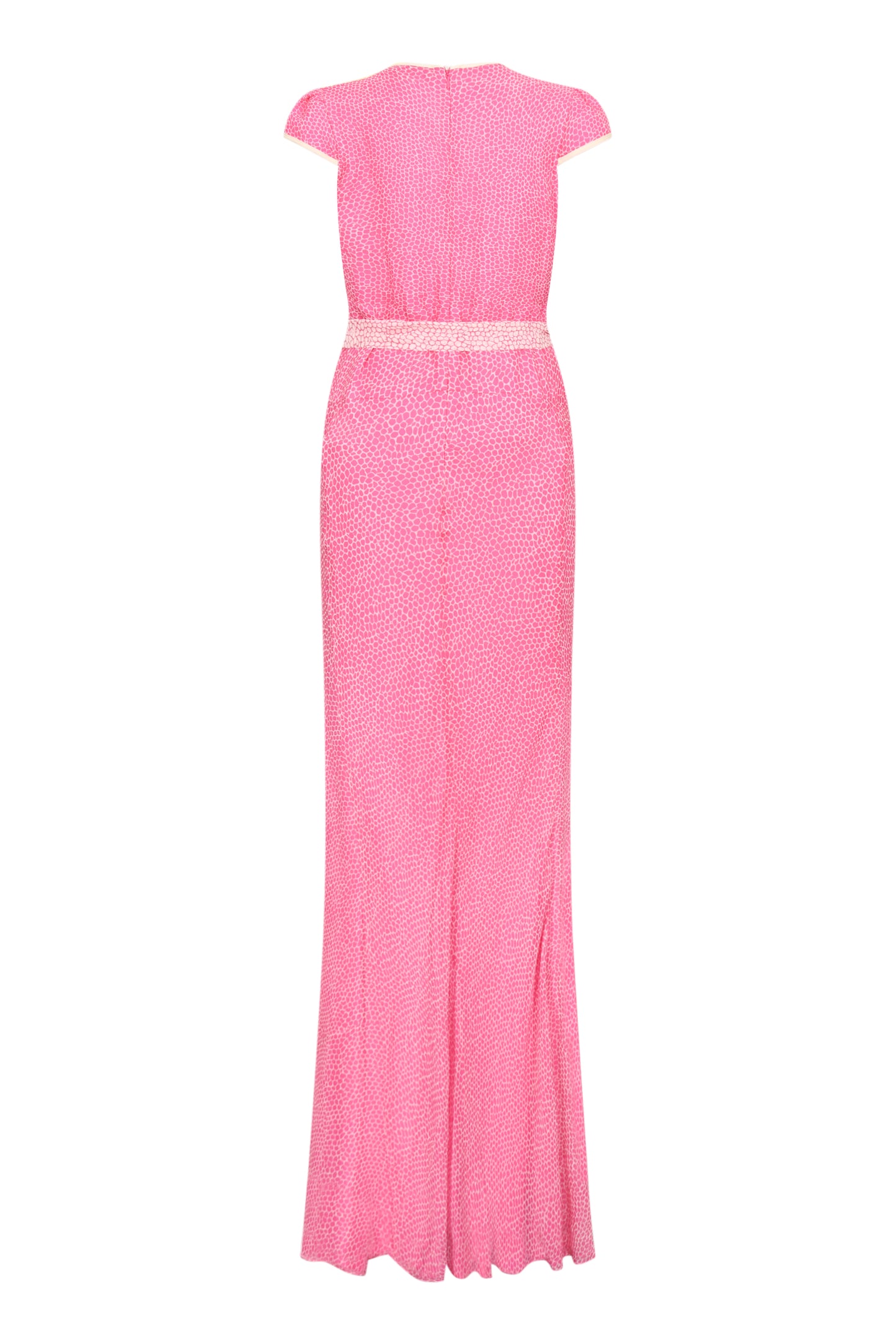 LONG WILLOW DRESS | PINK ORGANIC PRINTED SILK CHIFFON