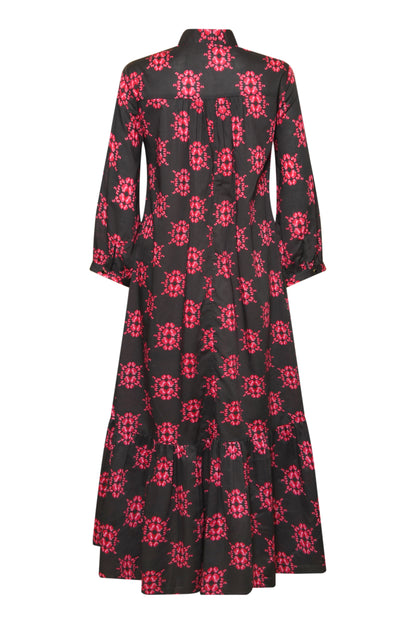 LONGER CLAUDE DRESS | KALEIDOSCOPE BLOOM COTTON