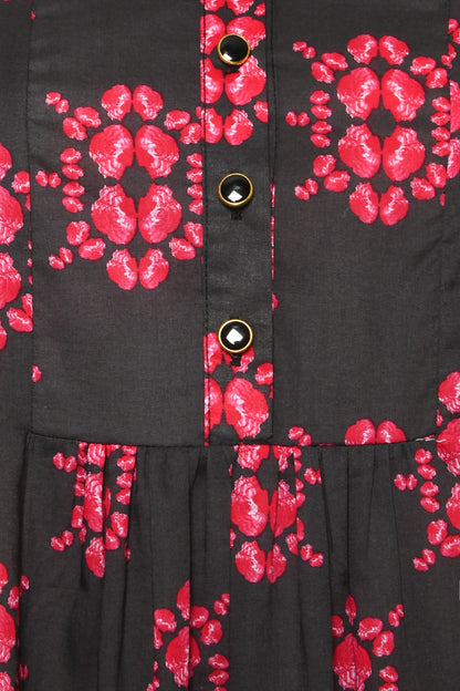 LONGER CLAUDE DRESS | KALEIDOSCOPE BLOOM COTTON