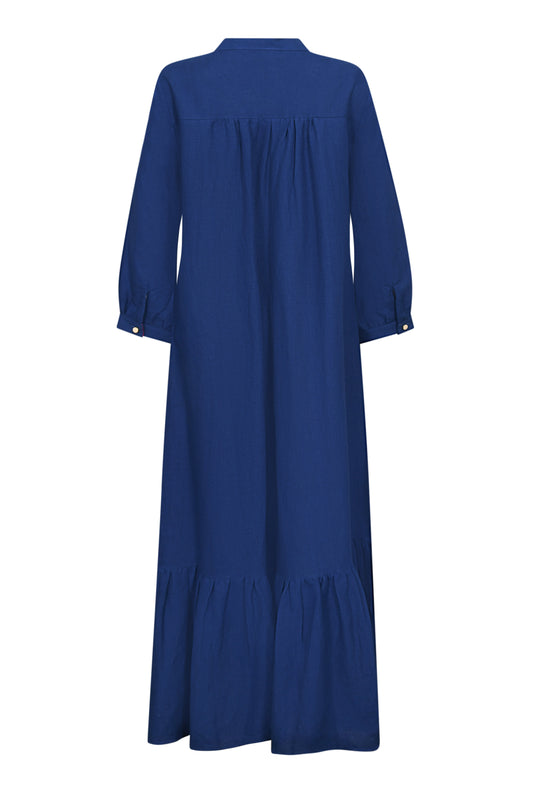 LONGER CLAUDE DRESS | BLUE LINEN