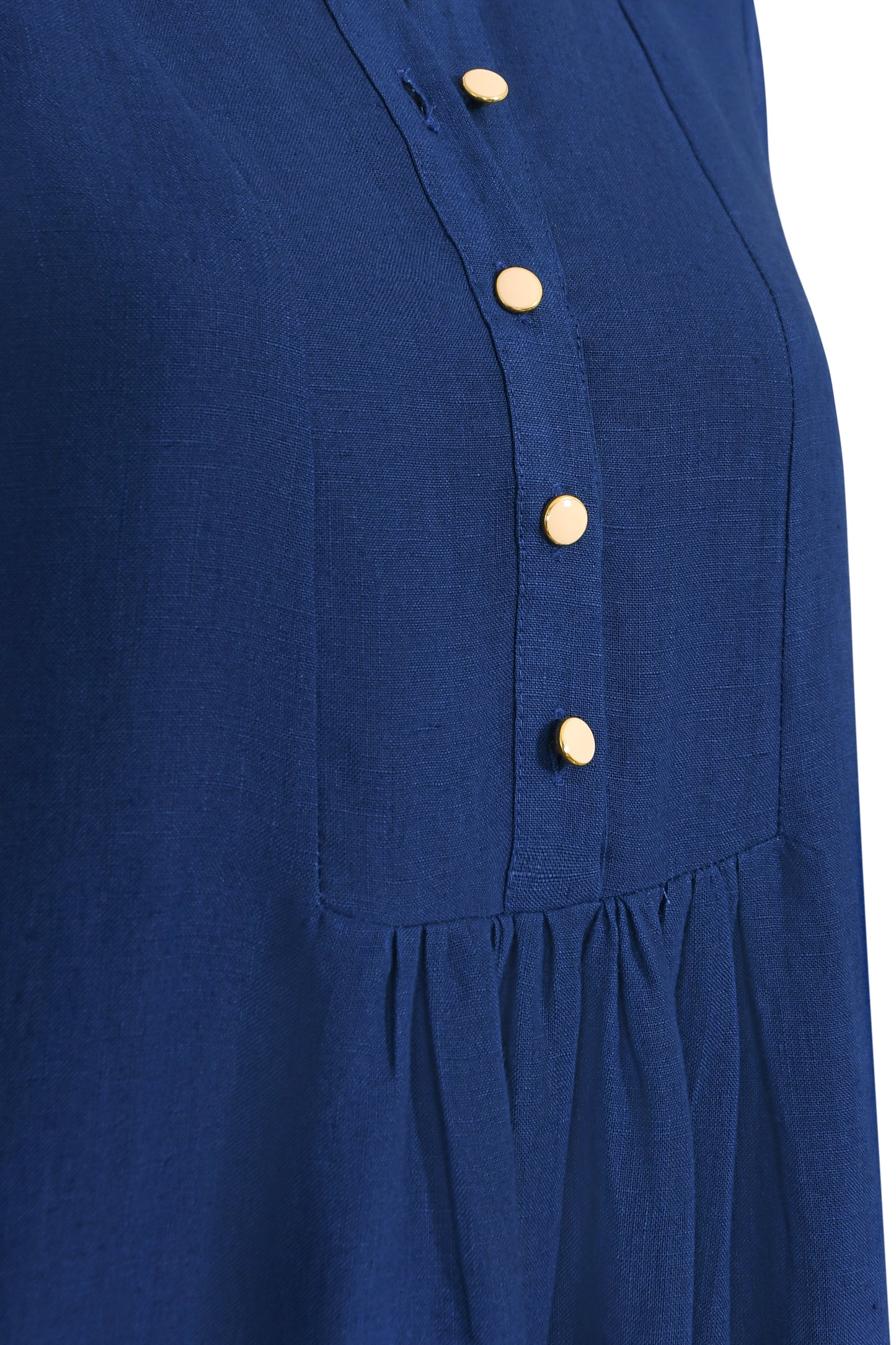 LONGER CLAUDE DRESS | BLUE LINEN