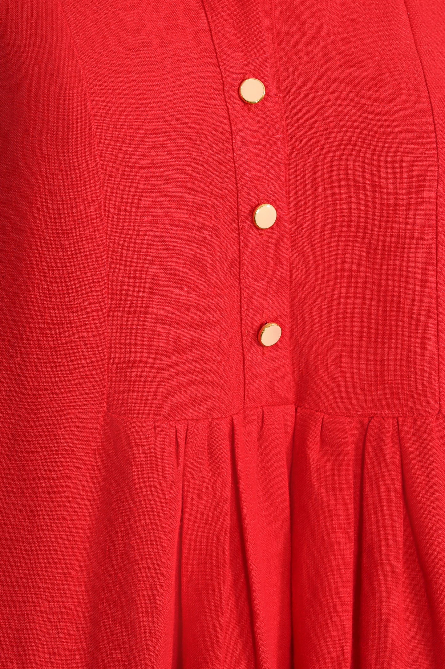 LONGER CLAUDE DRESS | RED LINEN
