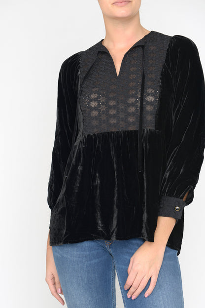 LULA TOP | BLACK VELVET