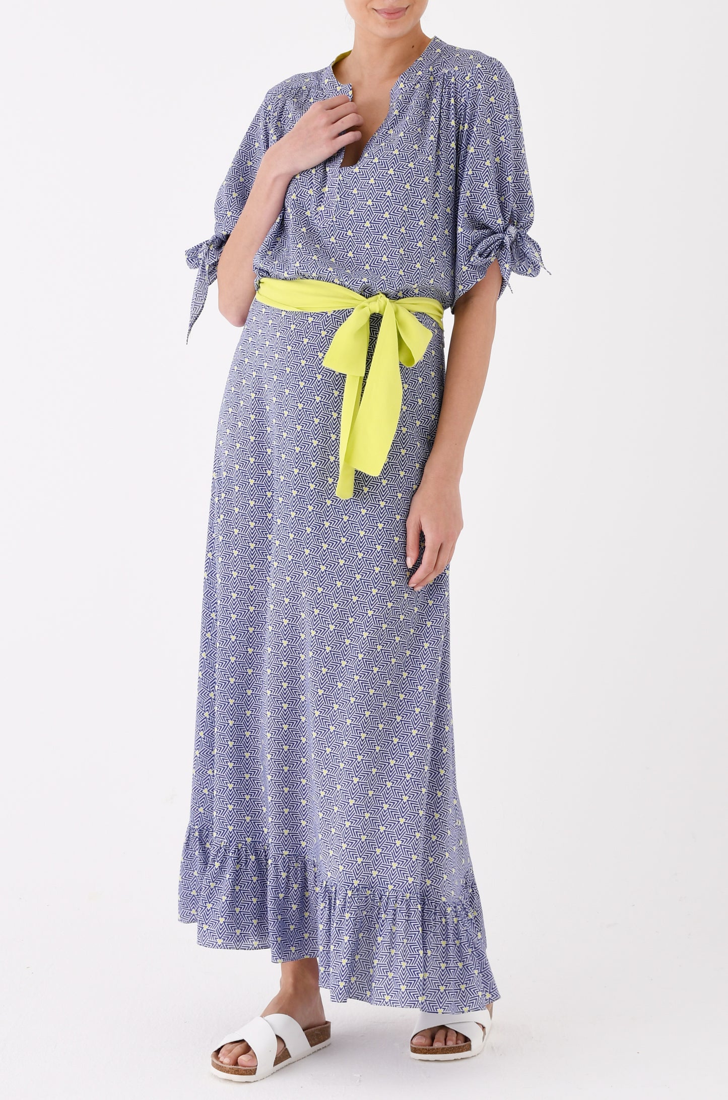 MARNIE DRESS | STRIPY TRIANGLE PRINT