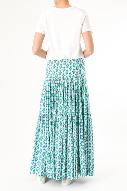 MAXI EMMA SKIRT | BRIGHT CRAZY PAV PRINT