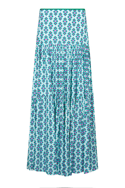 MAXI EMMA SKIRT | BRIGHT CRAZY PAV PRINT