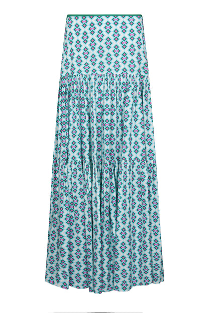 MAXI EMMA SKIRT | BRIGHT CRAZY PAV PRINT
