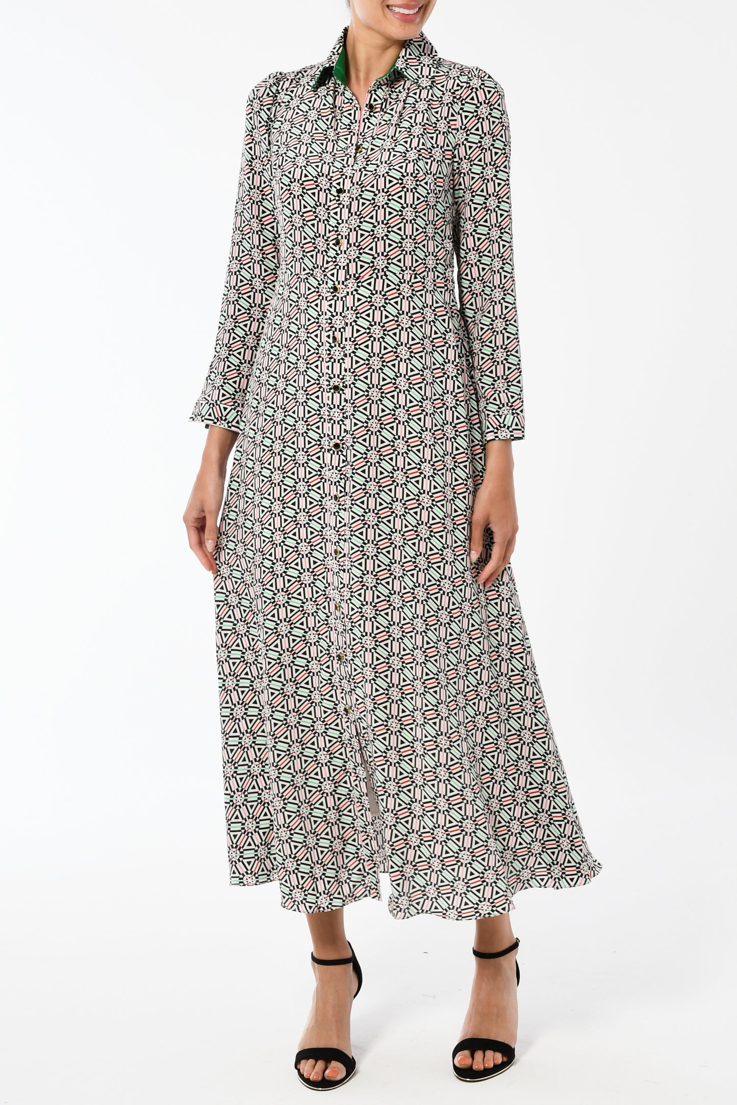 MAXI LUCINDA SHIRT DRESS | COGILE PRINT