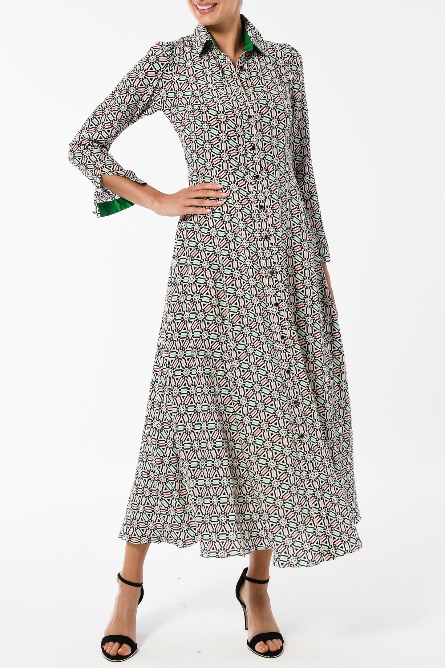 MAXI LUCINDA SHIRT DRESS | COGILE PRINT