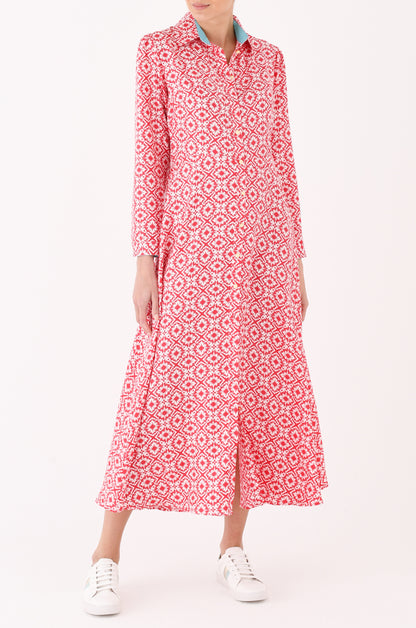 MAXI LUCINDA DRESS | XOX PRINTED SILK TWILL