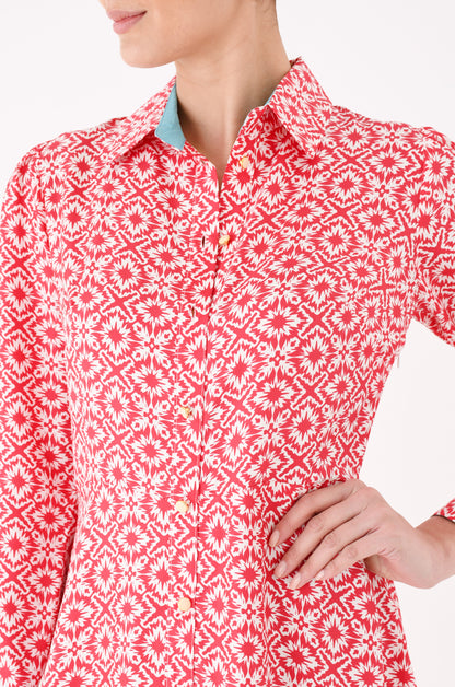 MAXI LUCINDA DRESS | XOX PRINTED SILK TWILL