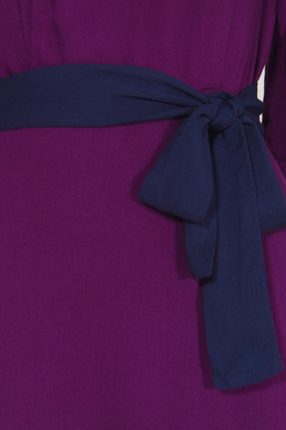 MIDI BEAROB DRESS | AUBERGINE RAYON