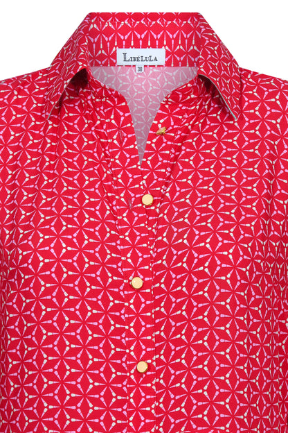 MIDI LUCINDA DRESS | SPINNING PRINT