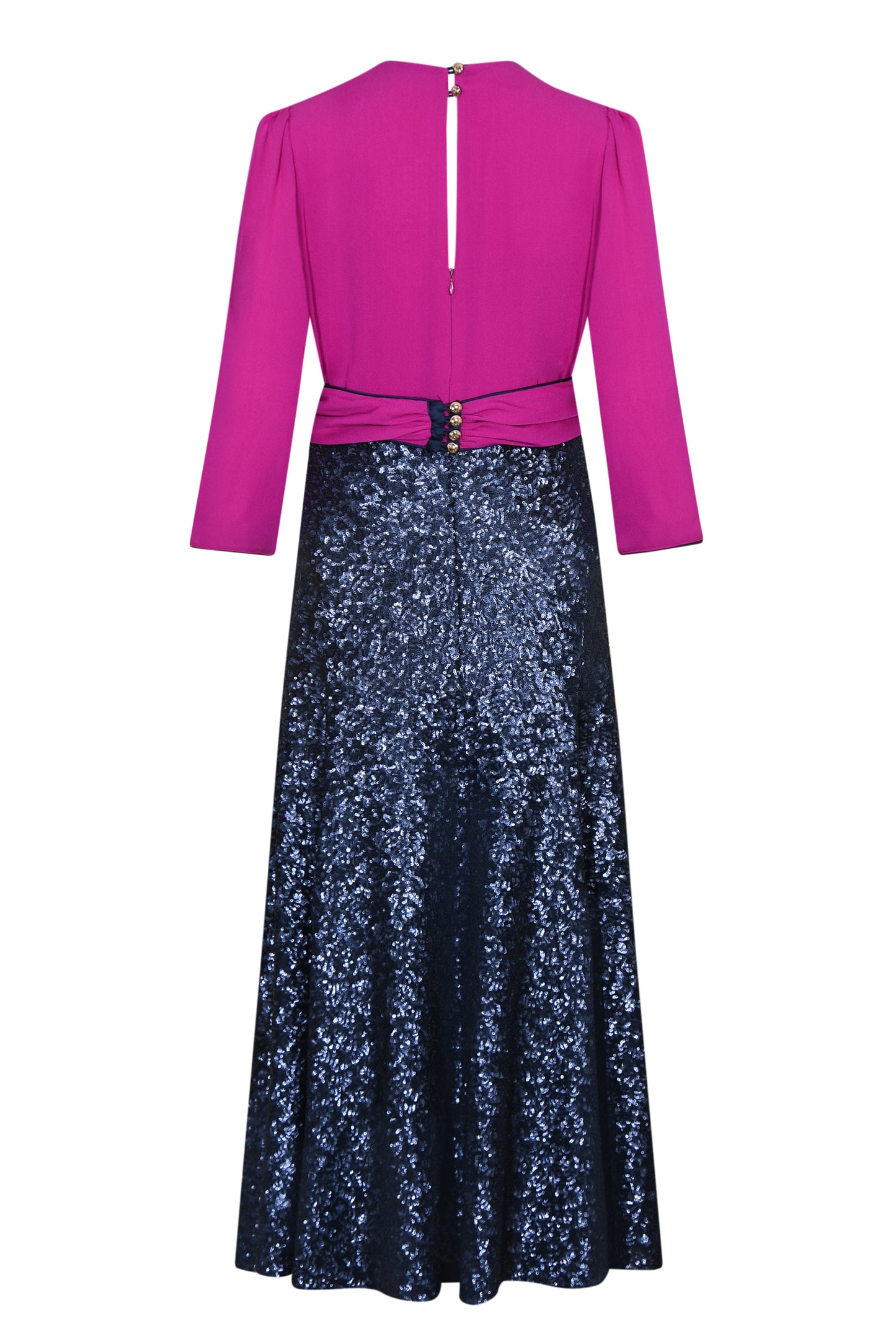 MIDI MILLIE DRESS | SEQUINS AND SILK