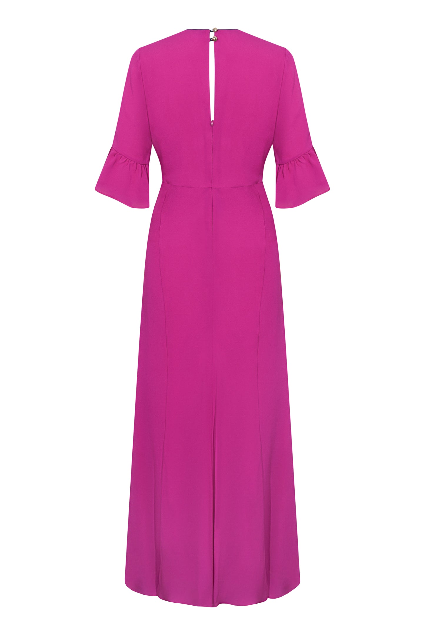 MIDI TAMARA DRESS | AMETHYST SILK GEORGETTE