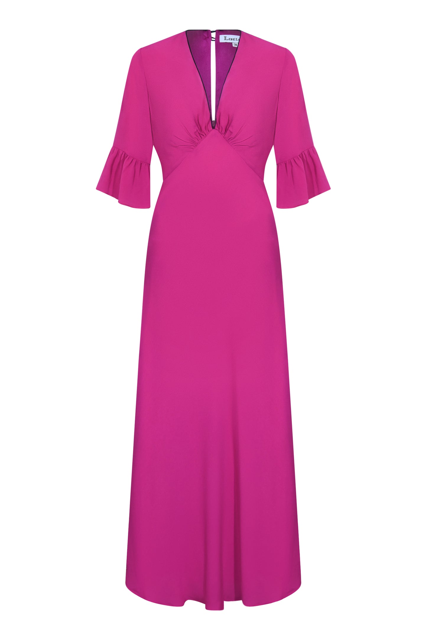 MIDI TAMARA DRESS | AMETHYST SILK GEORGETTE