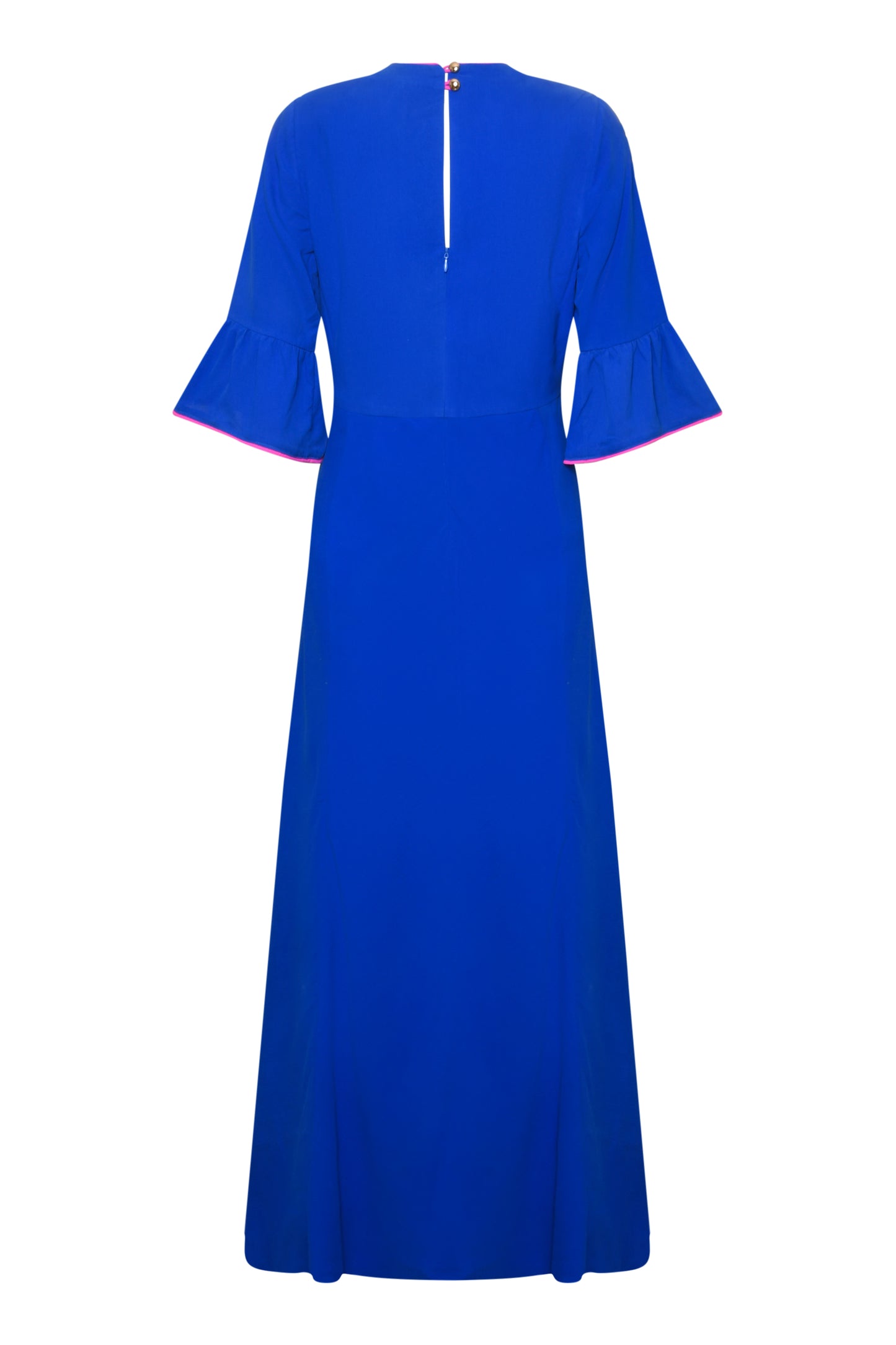MIDI TAMARA DRESS | BRIGHT BLUE SILK FUJI