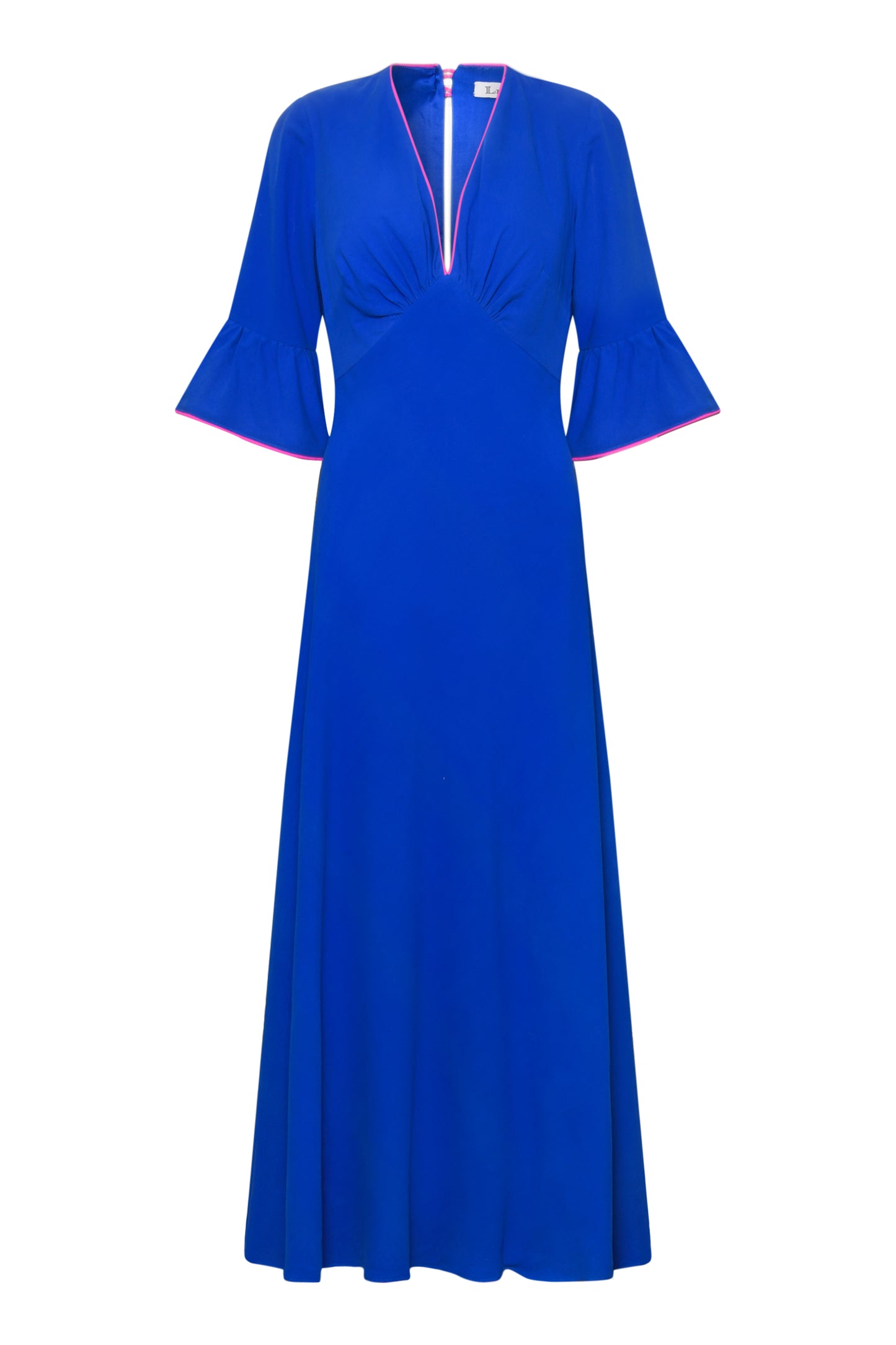 MIDI TAMARA DRESS | BRIGHT BLUE SILK FUJI