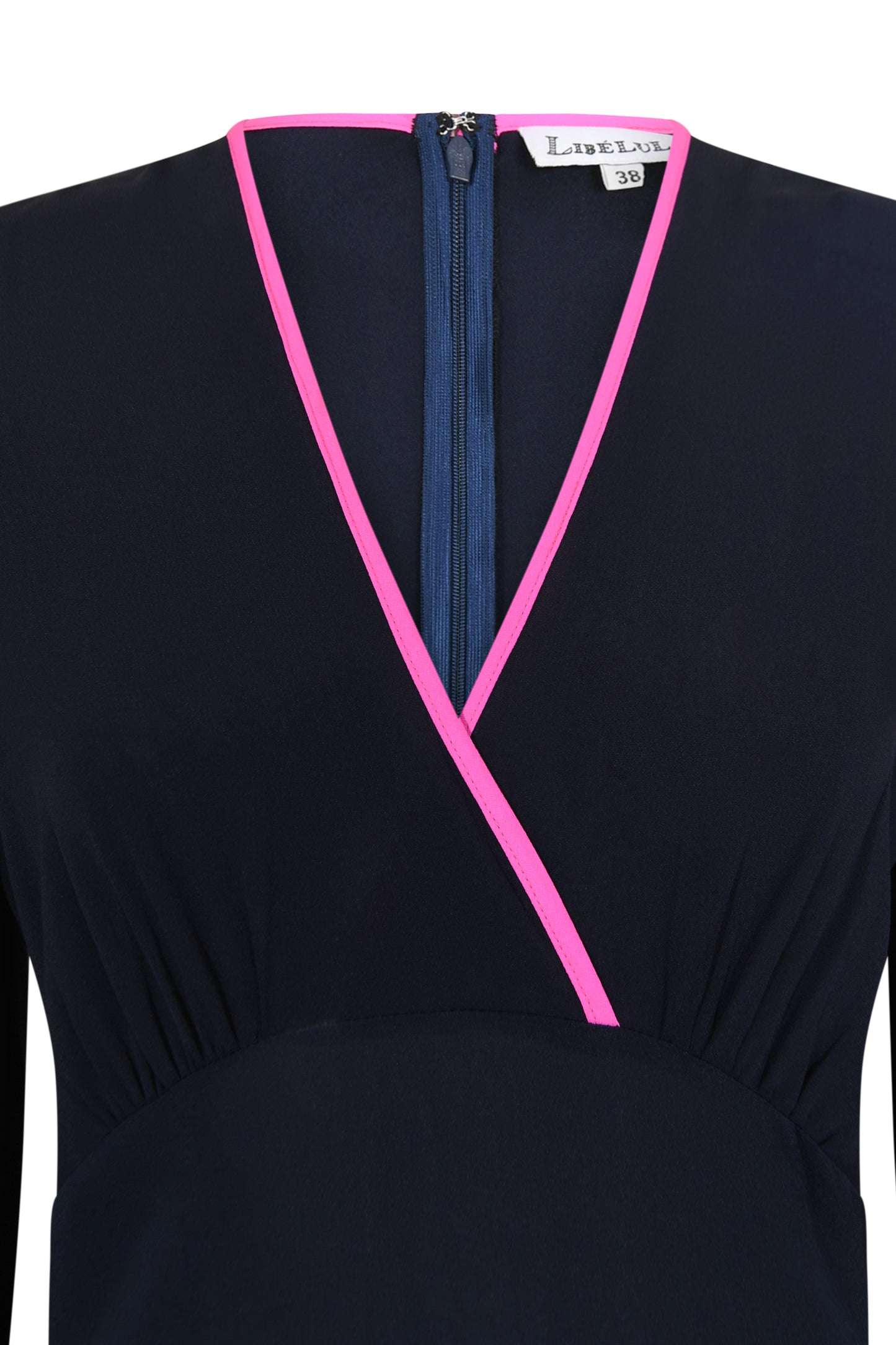 MIDI WILLREB DRESS | NAVY SILK GEORGETTE