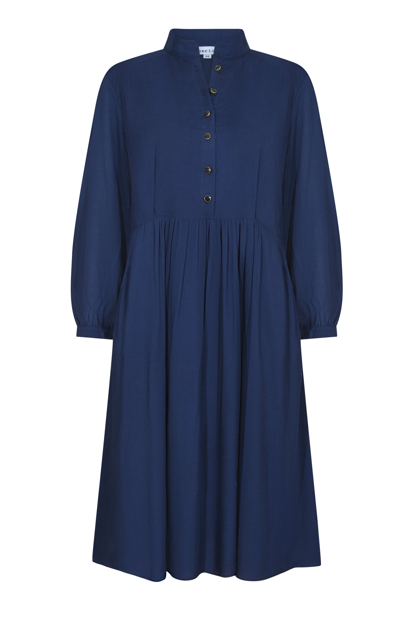 SHORT ANASTASIA DRESS | PLAIN NAVY RAYON
