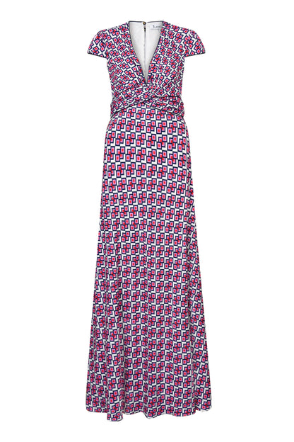 LONG MILLIE DRESS | CRAZY PAV PRINT