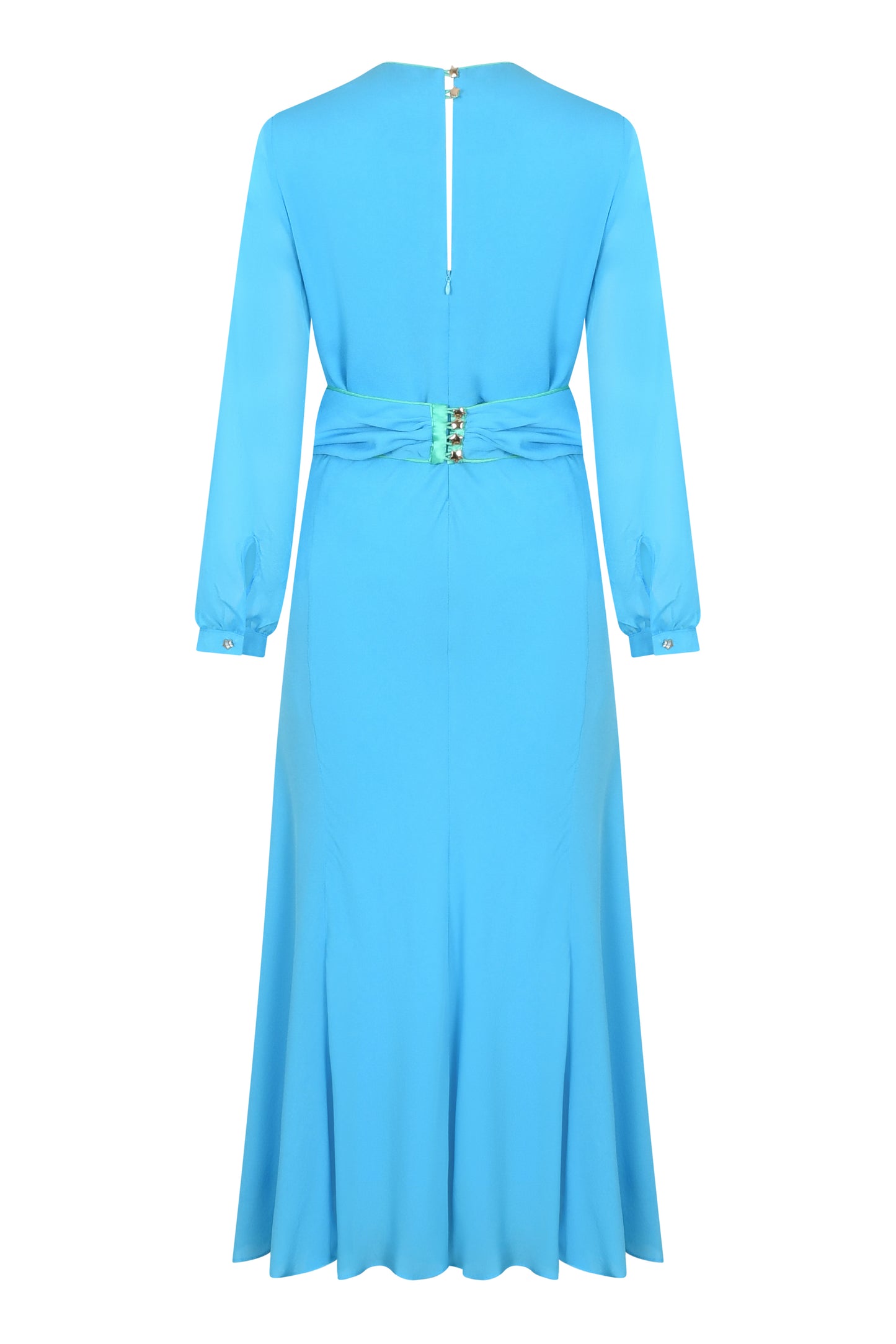 MILLIE DRESS | SUNNY BLUE SILK GEORGETTE