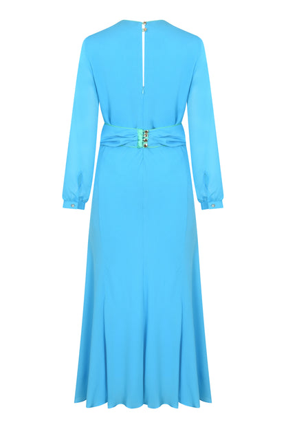 MILLIE DRESS | SUNNY BLUE SILK GEORGETTE
