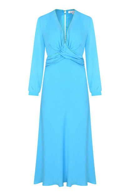 MILLIE DRESS | SUNNY BLUE SILK GEORGETTE